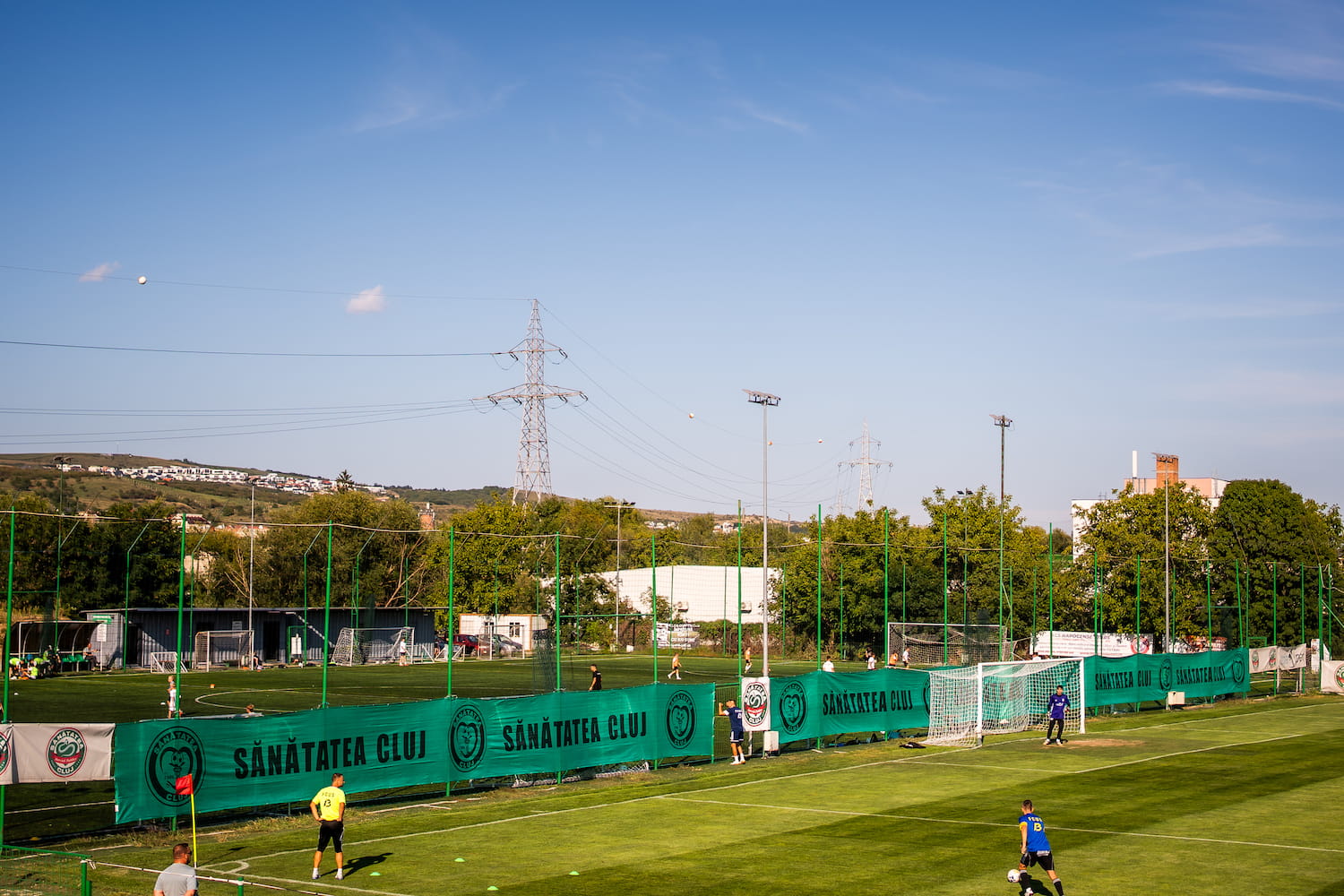 FPS windscreen nets on football pitch